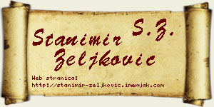 Stanimir Zeljković vizit kartica